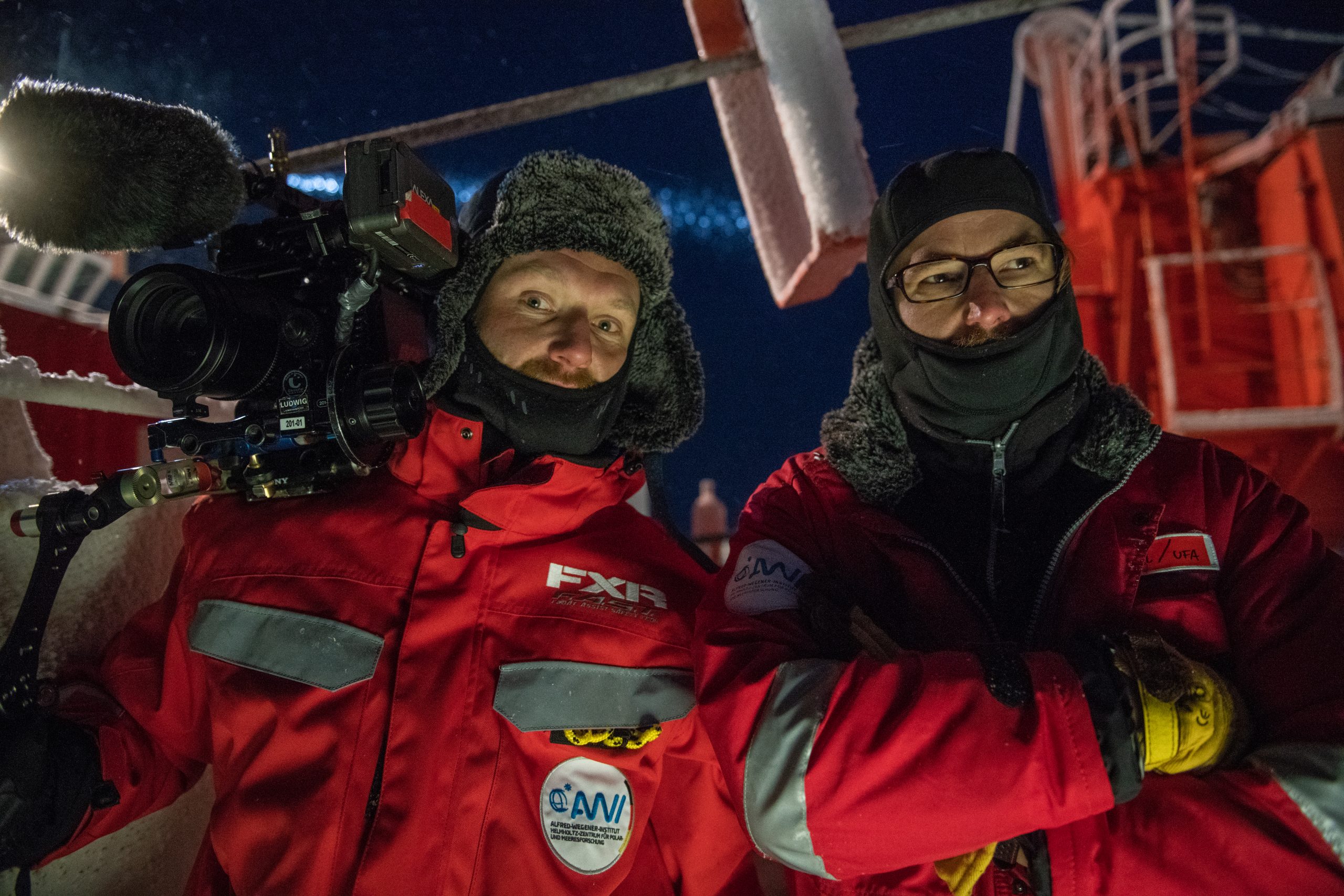 UFA Show & Factual Team Jakob Stark und Philipp Grieß auf der Polarstern