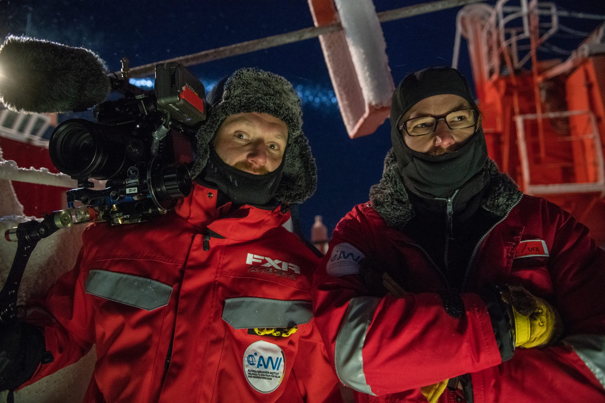 UFA Show & Factual Team Jakob Stark und Philipp Grieß auf der Polarstern