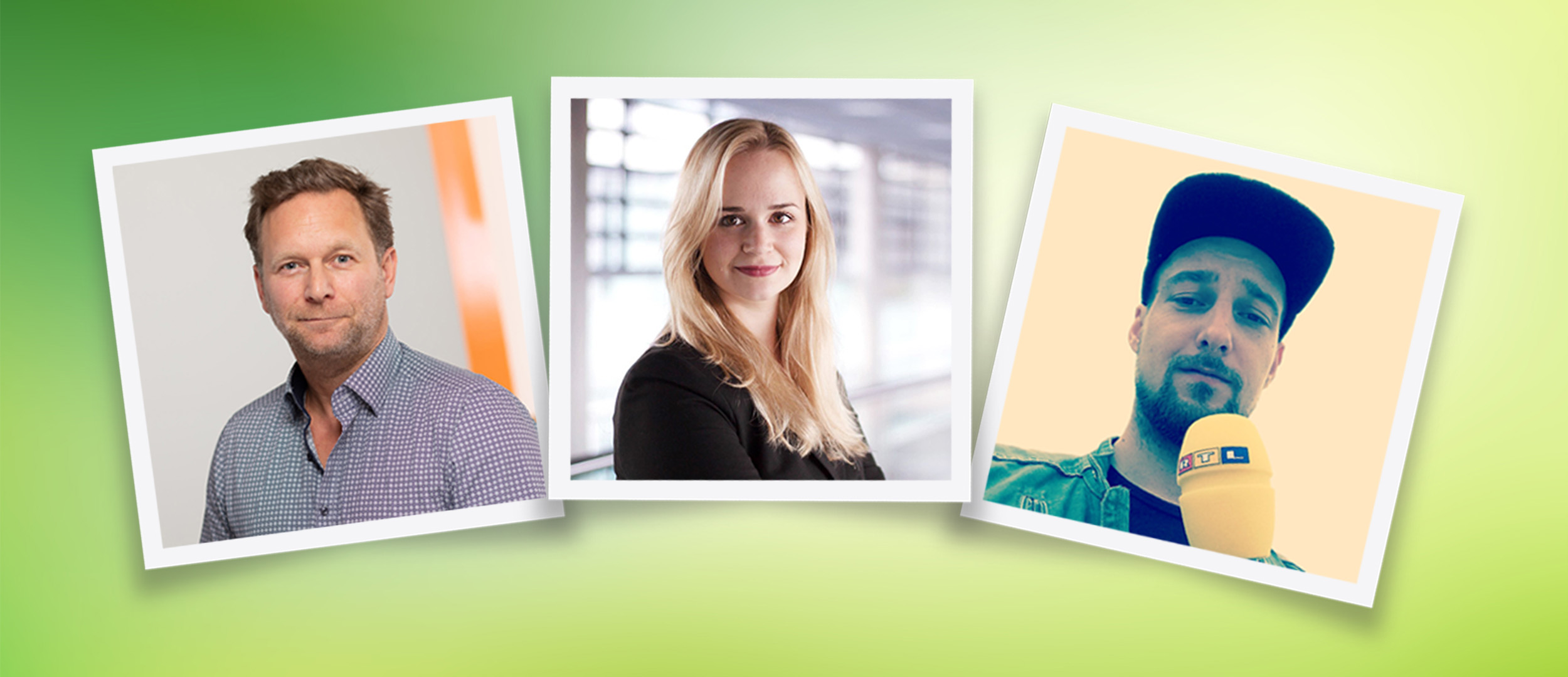 Von links: Hendrik Voß (UFA Show & Factual), Kathrin Bernsau (UFA Serial Drama) und Marcus Leciejewska (UFA Serial Drama).