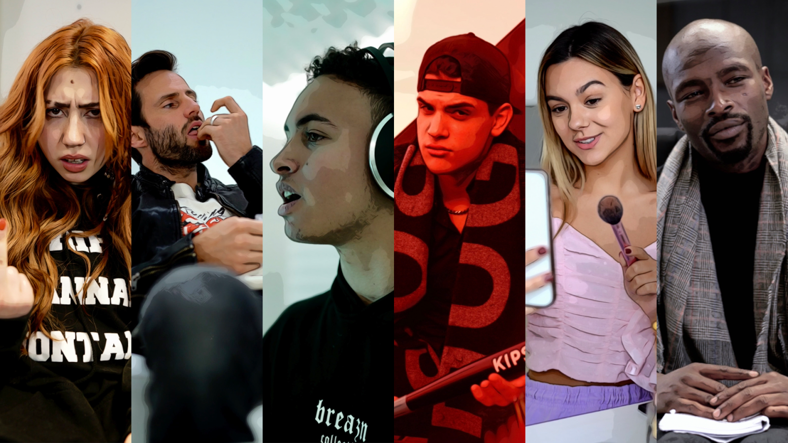 Luna (Sude Uysaler), Orlowsky (Stefan König), Elias (Kanao Mapp), Sam (Maximilian Raffelt), Olivia (Ana Martinovic) und der Therapeut (Dolo Désir) 