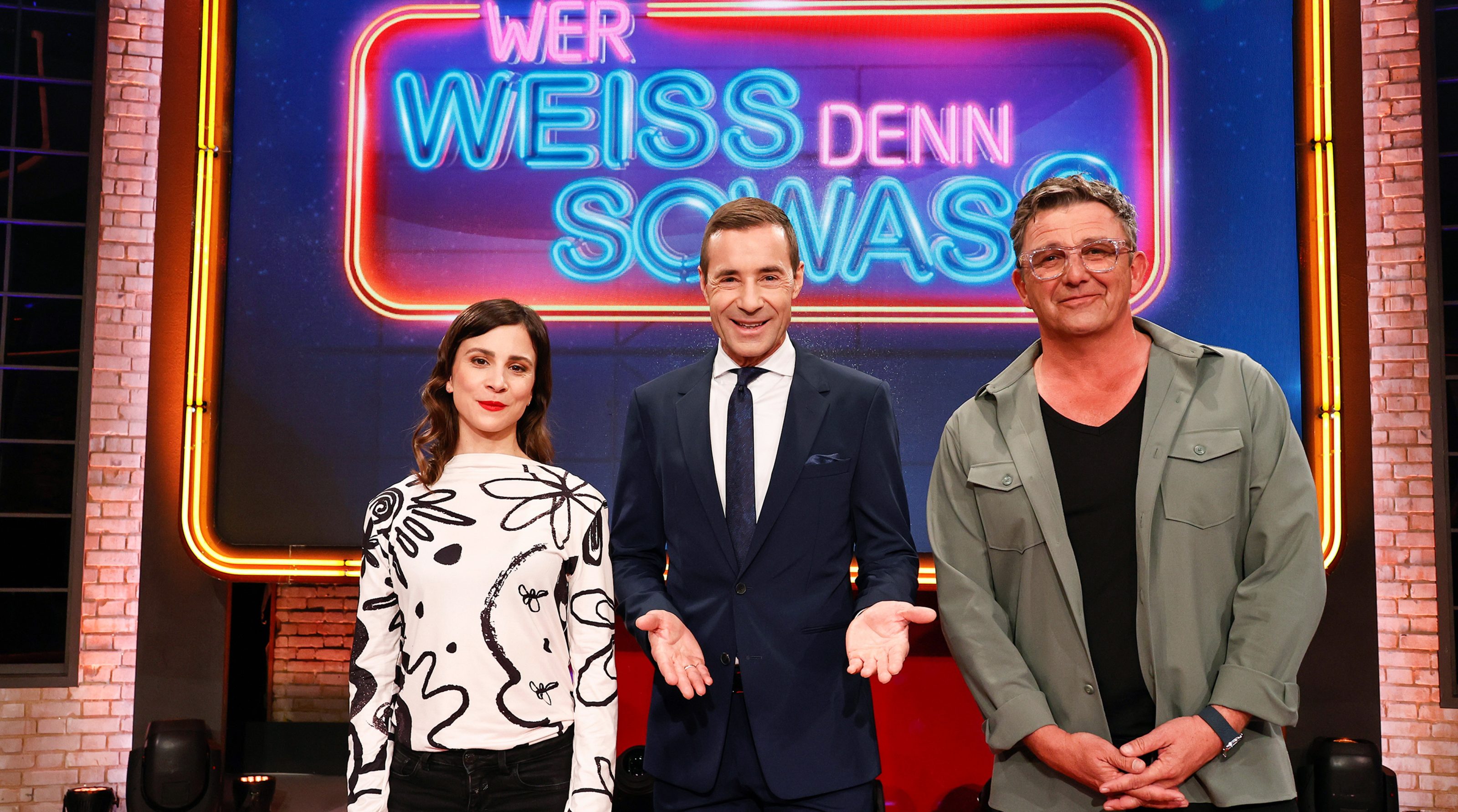 Aylin Tezel, Kai Pflaume und Hans Sigl (v.l.)