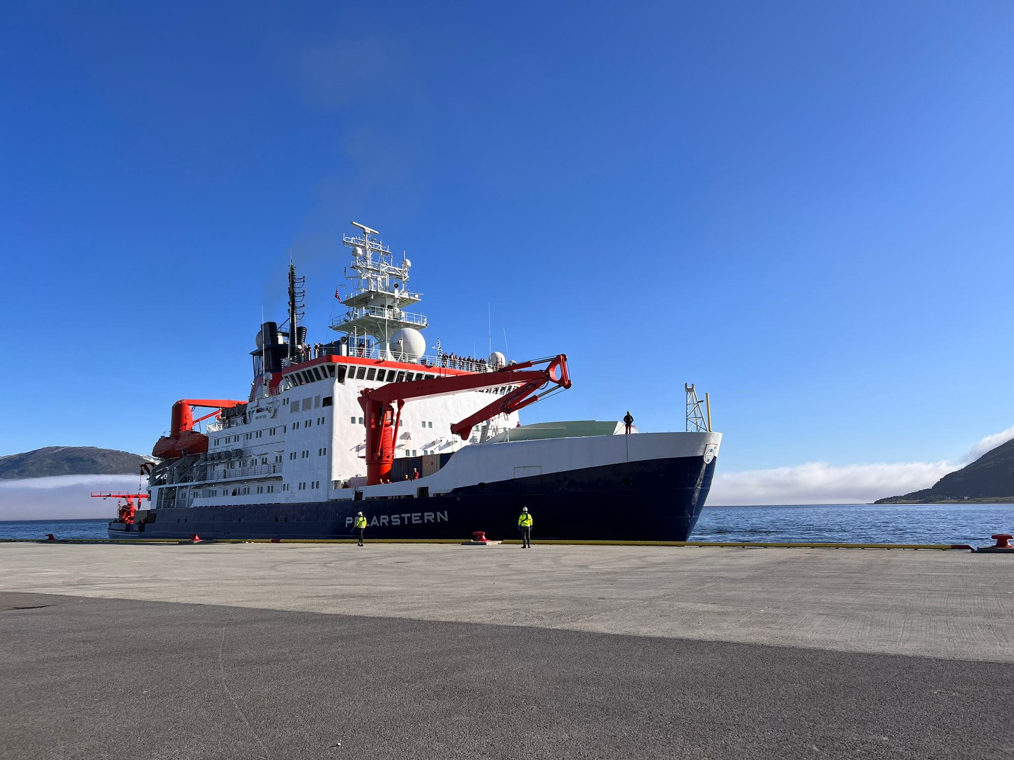 Polarstern in Tromsø, bevor die Expedition ArcWatch beginnt