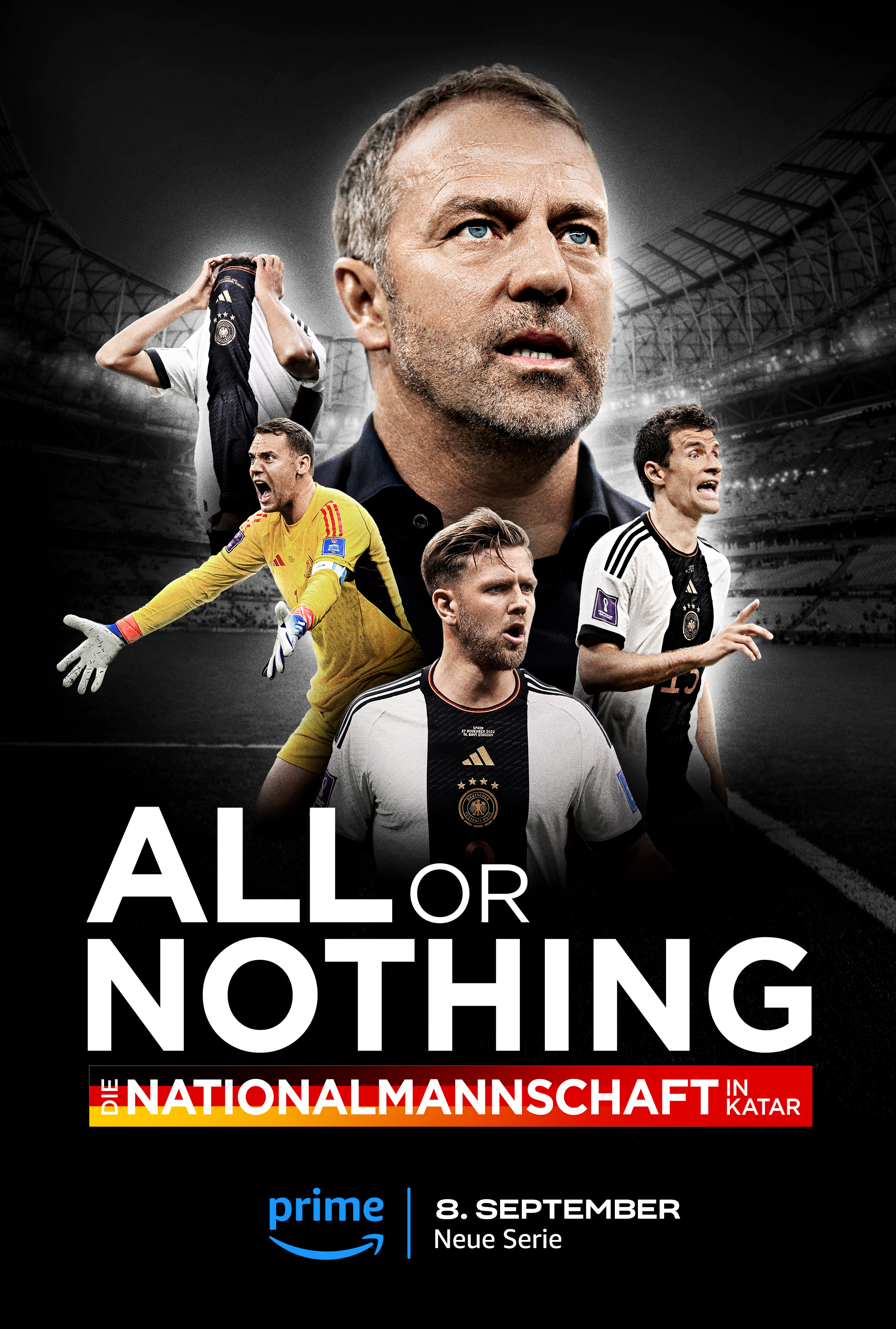 ALL OR NOTHING DIE NATIONALMANNSCHAFT IN KATARPrime Video und UFA veröffentlichen Trailer zu der Dokumentation mit Start am 8