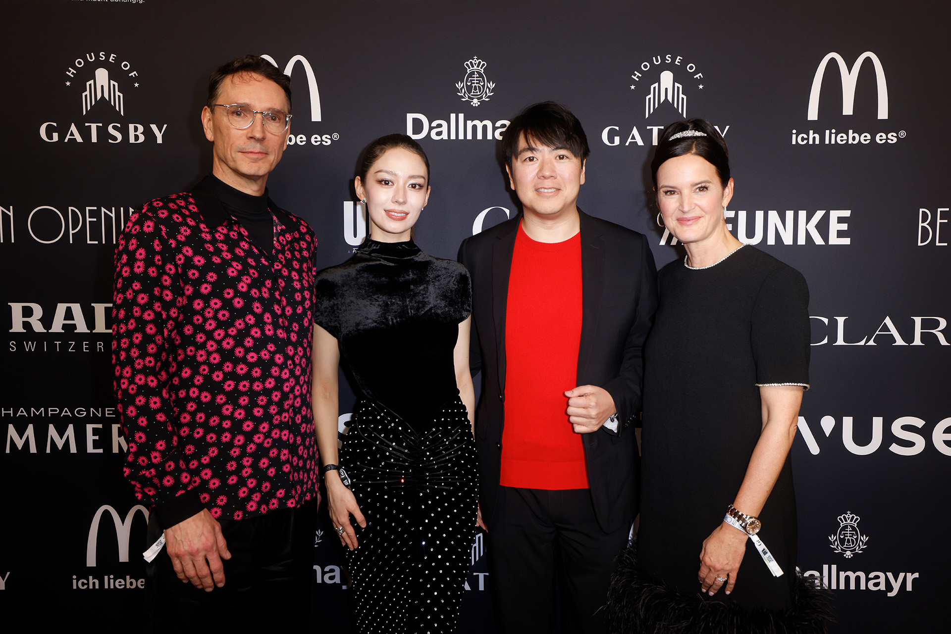 V.l.n.r.: Sascha Schwingel, Gina Alice Redlinger, Lang Lang und Doris Brückner bei der BERLIN OPENING NIGHT